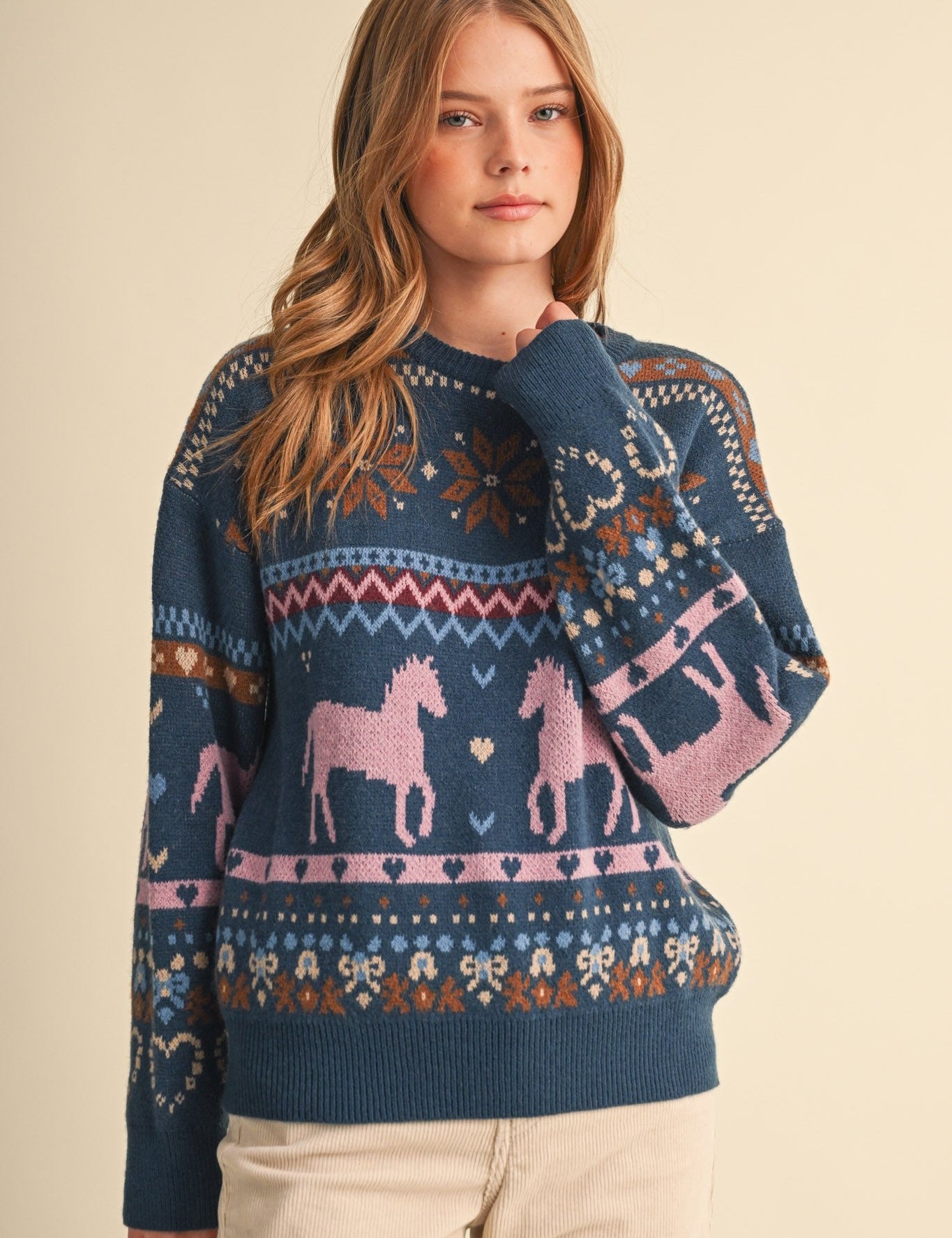 Out West Horse Fair Isle Sweater - Westly