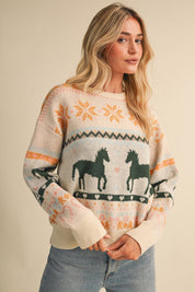 Out West Horse Fair Isle Sweater - Westly