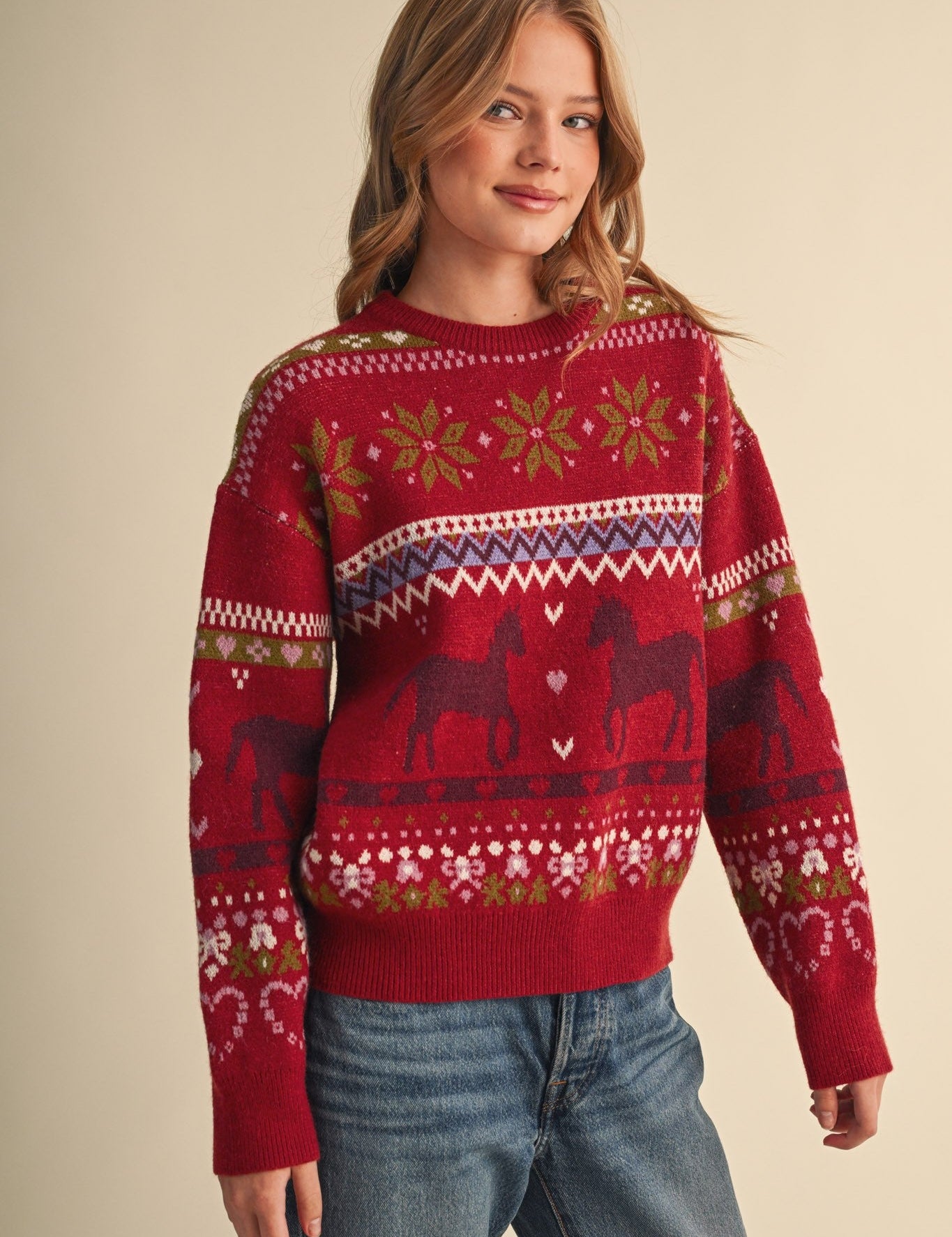 Out West Horse Fair Isle Sweater - Westly