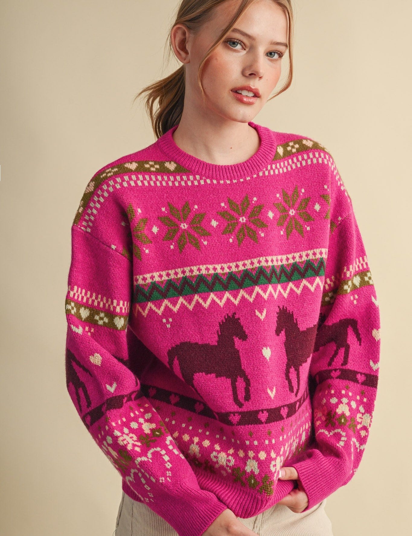 Out West Horse Fair Isle Sweater - Westly