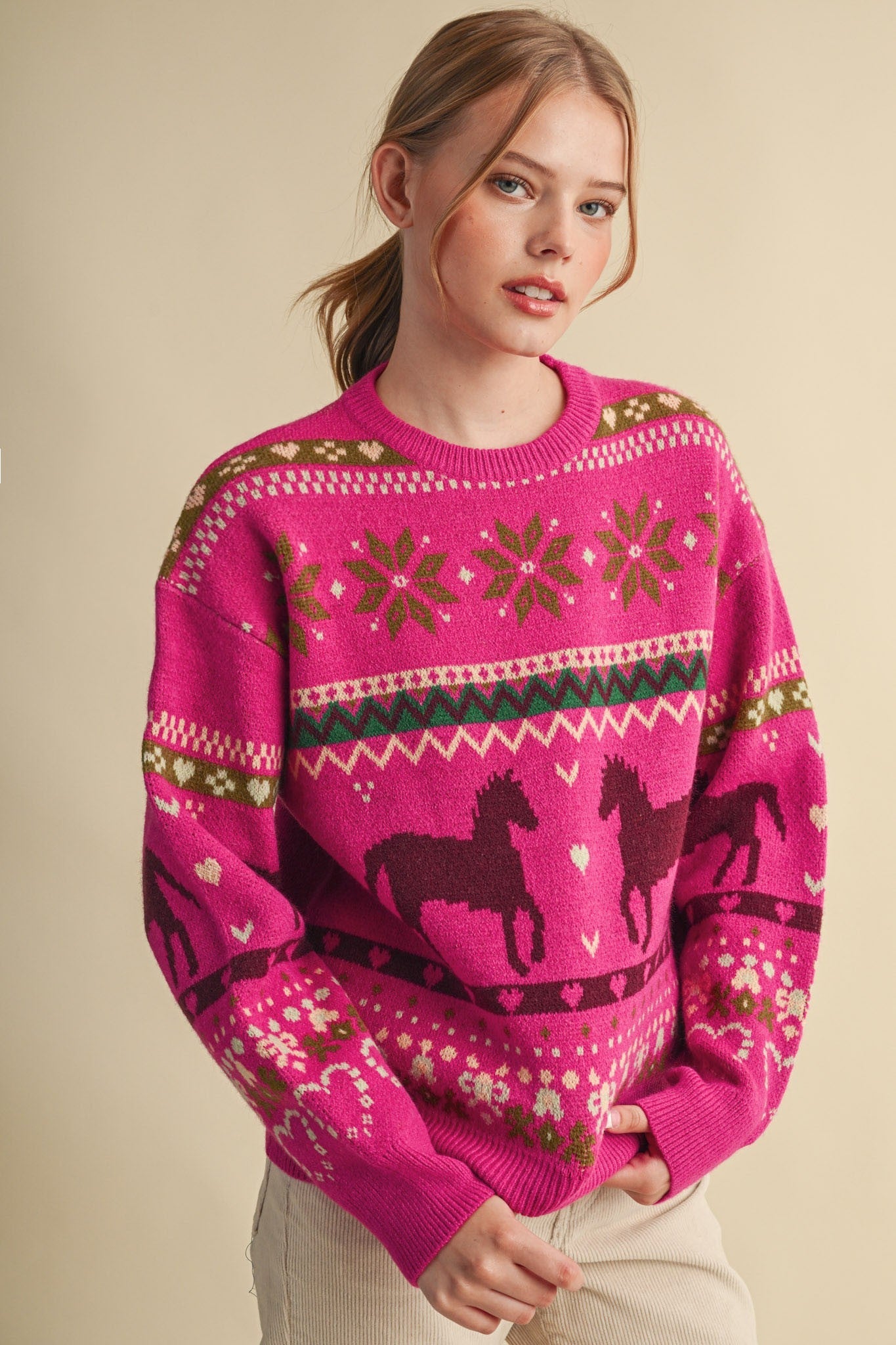 Out West Horse Fair Isle Sweater - Westly