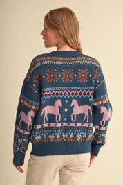 Out West Horse Fair Isle Sweater - Westly