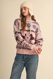 Out West Horse Fair Isle Sweater - Westly