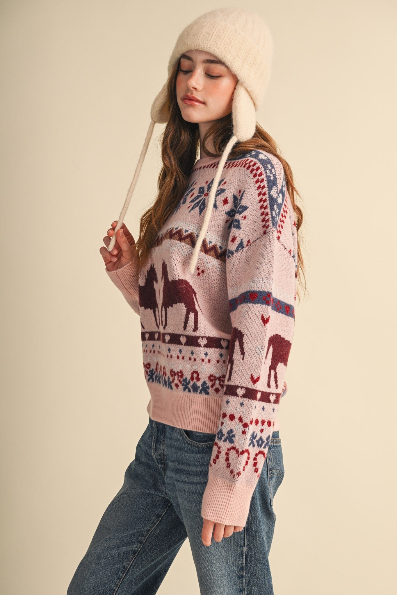 Out West Horse Fair Isle Sweater - Westly