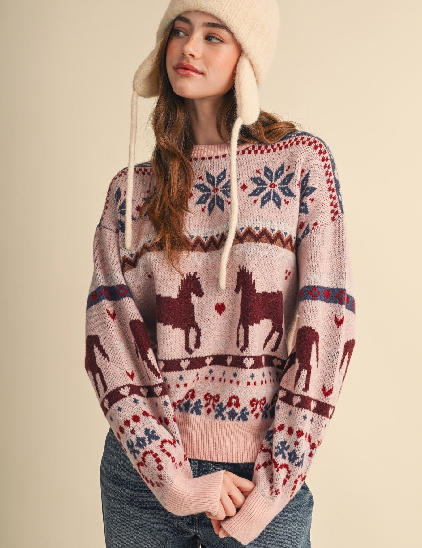 Out West Horse Fair Isle Sweater - Westly