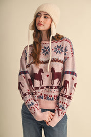 Out West Horse Fair Isle Sweater - Westly