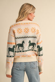 Out West Horse Fair Isle Sweater - Westly