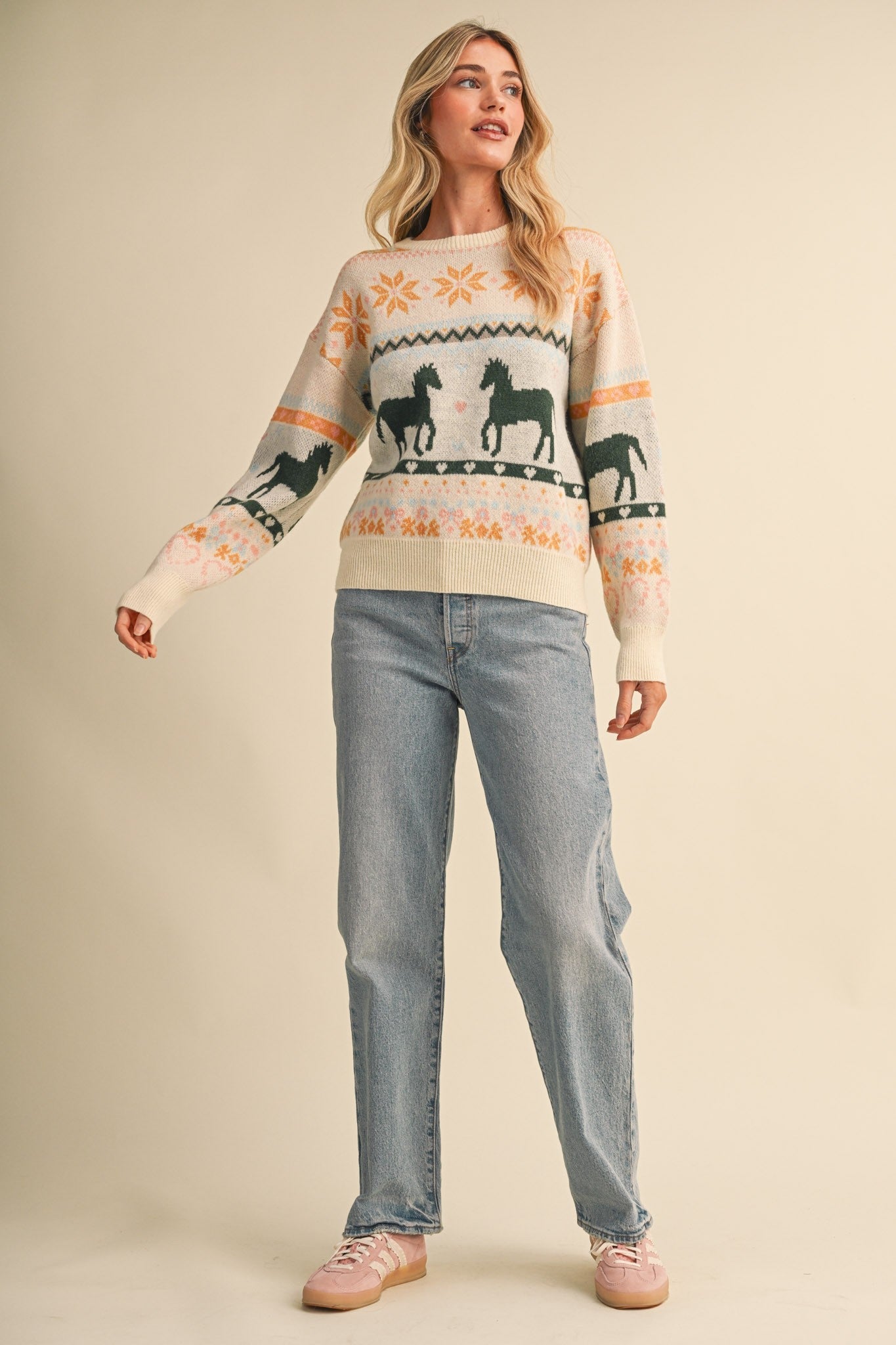 Out West Horse Fair Isle Sweater - Westly