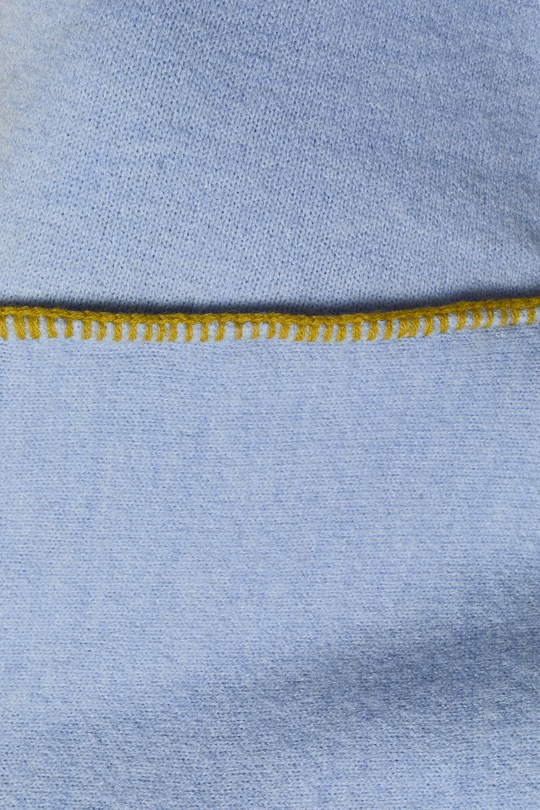 Outline Contrast Stitch Sweater - Light Blue Light Green