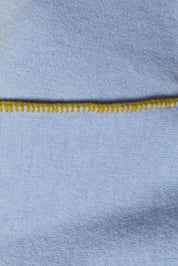 Outline Contrast Stitch Sweater - Light Blue Light Green