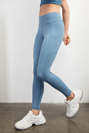 Pace Note High Rise Pocket Leggings in Dusty Blue, photo 1