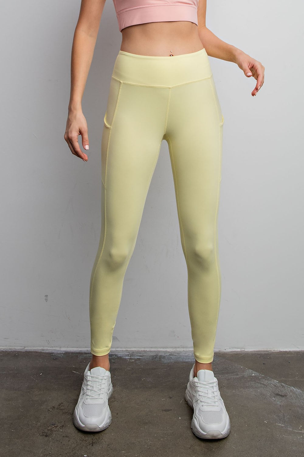Pace Note High Rise Pocket Leggings in Lemon Cream, photo 2