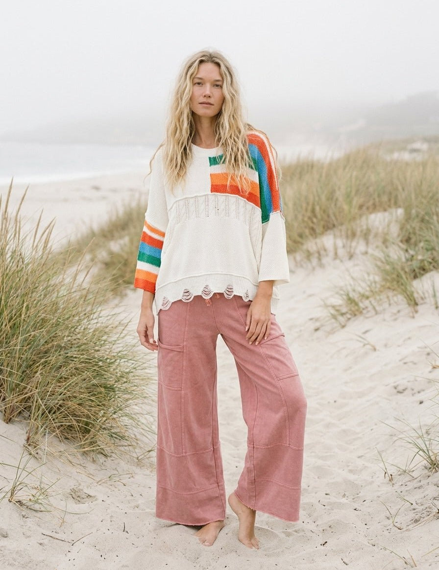 Pacific Coast Cable Knit Sweater With Scalloped Hem - Westly