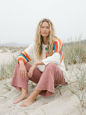 Pacific Coast Cable Knit Sweater With Scalloped Hem - Westly