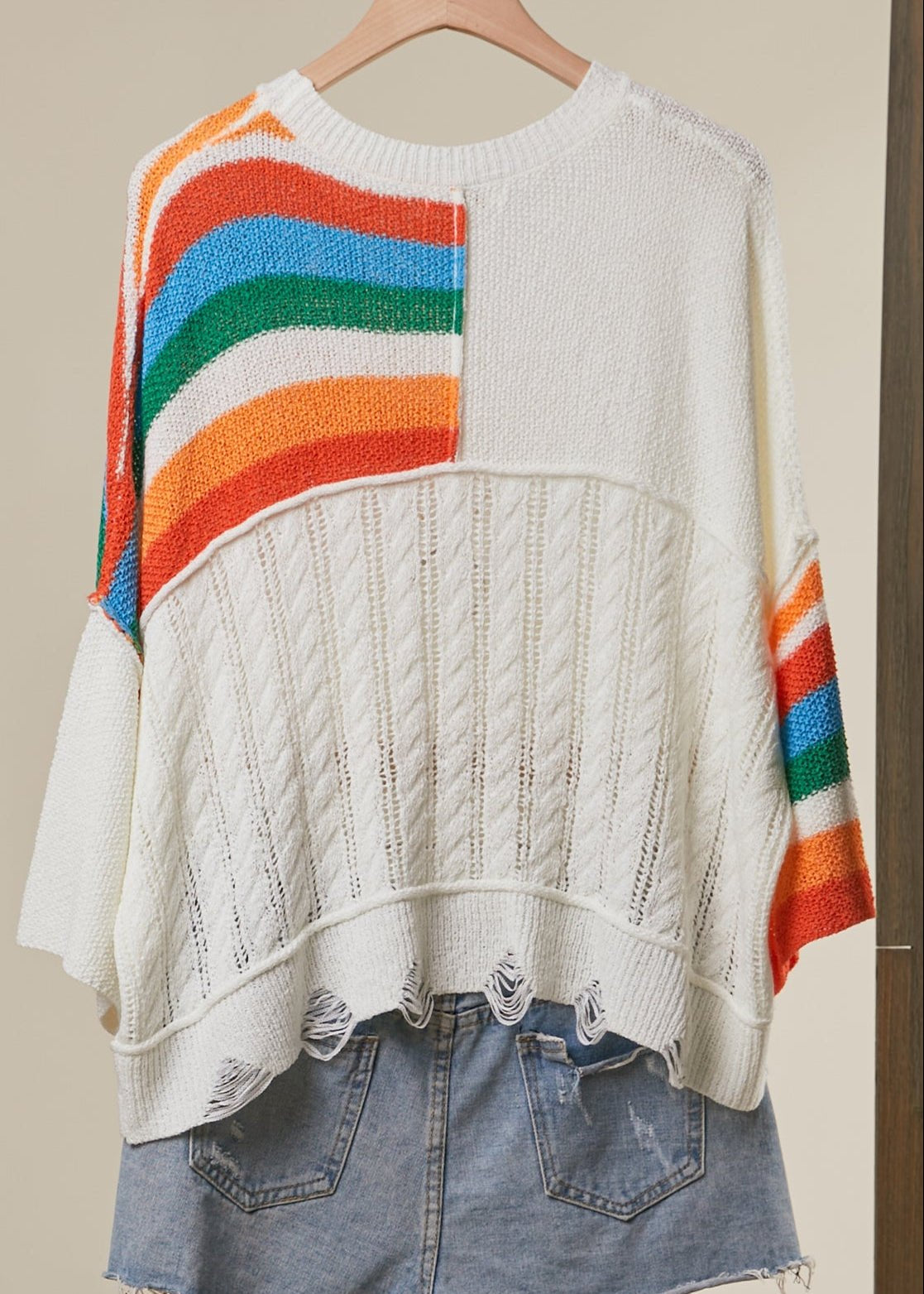 Pacific Coast Cable Knit Sweater With Scalloped Hem - Westly