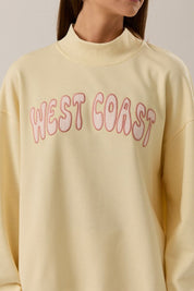 Pacific Palms West Coast Mock Neck Sweatshirt in Butter - product photo 6
