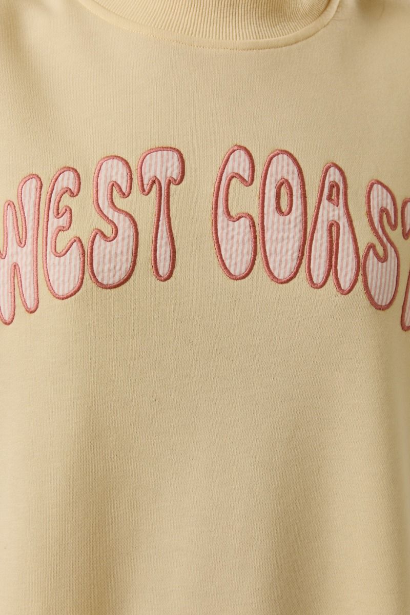 Pacific Palms West Coast Mock Neck Sweatshirt in Butter - product photo 7