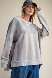 Pacific Standard American Flag Washed Terry Pullover - Westly