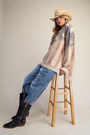 Pacific Standard American Flag Washed Terry Pullover - Westly