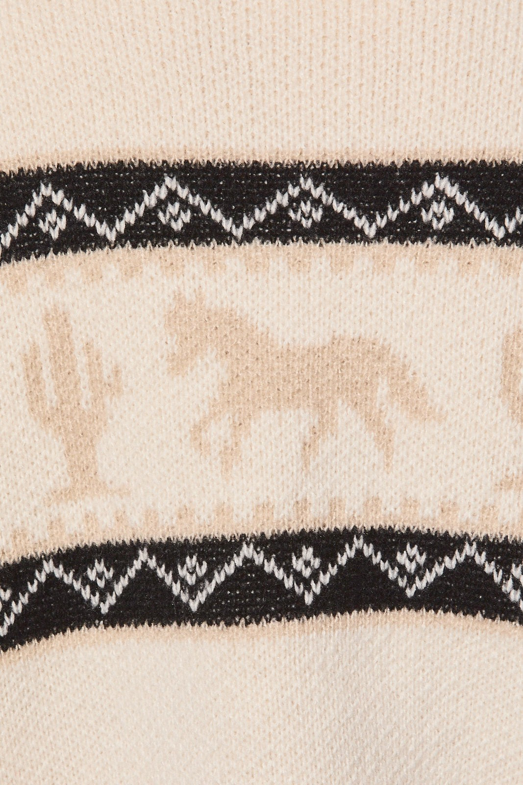 Paddock Horse Motif Zip Cardigan in White — product photo 08