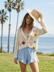 Painted Petals Crochet Cardigan - Westly