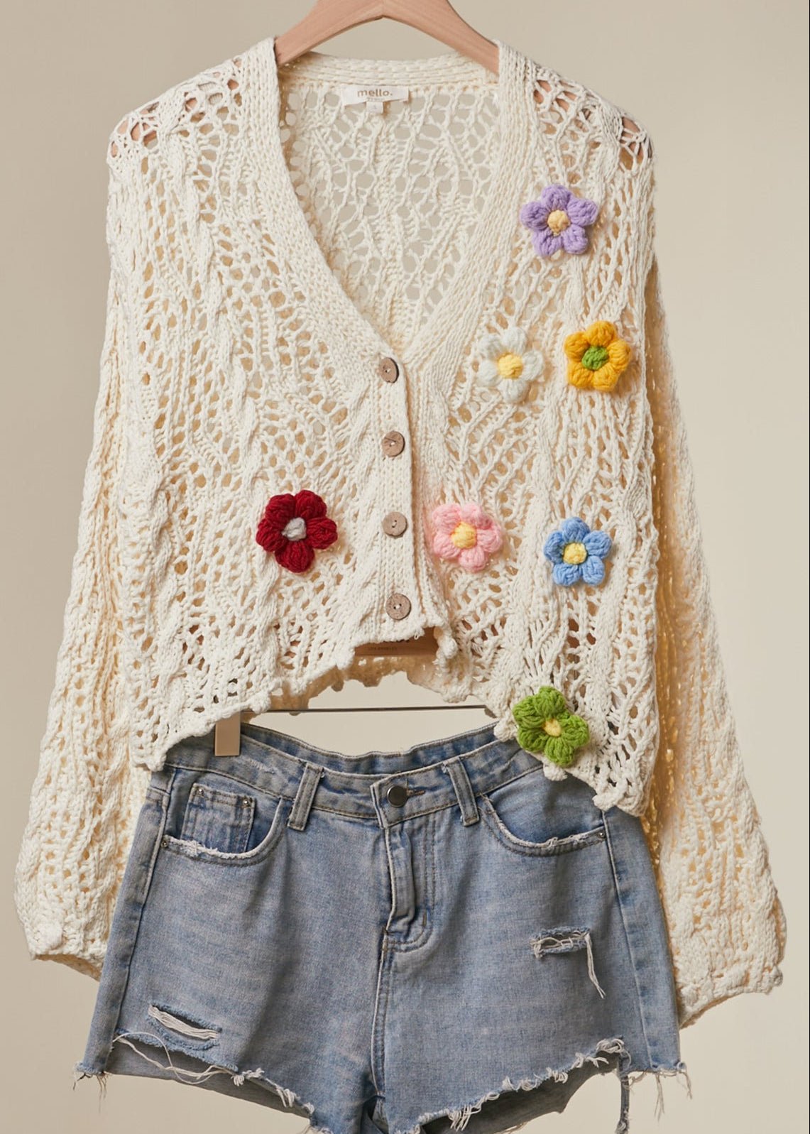 Painted Petals Crochet Cardigan - Westly