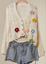Painted Petals Crochet Cardigan - Westly