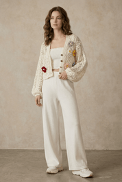 Painted Petals Crochet Cardigan - Westly