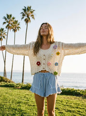 Painted Petals Crochet Cardigan - Westly
