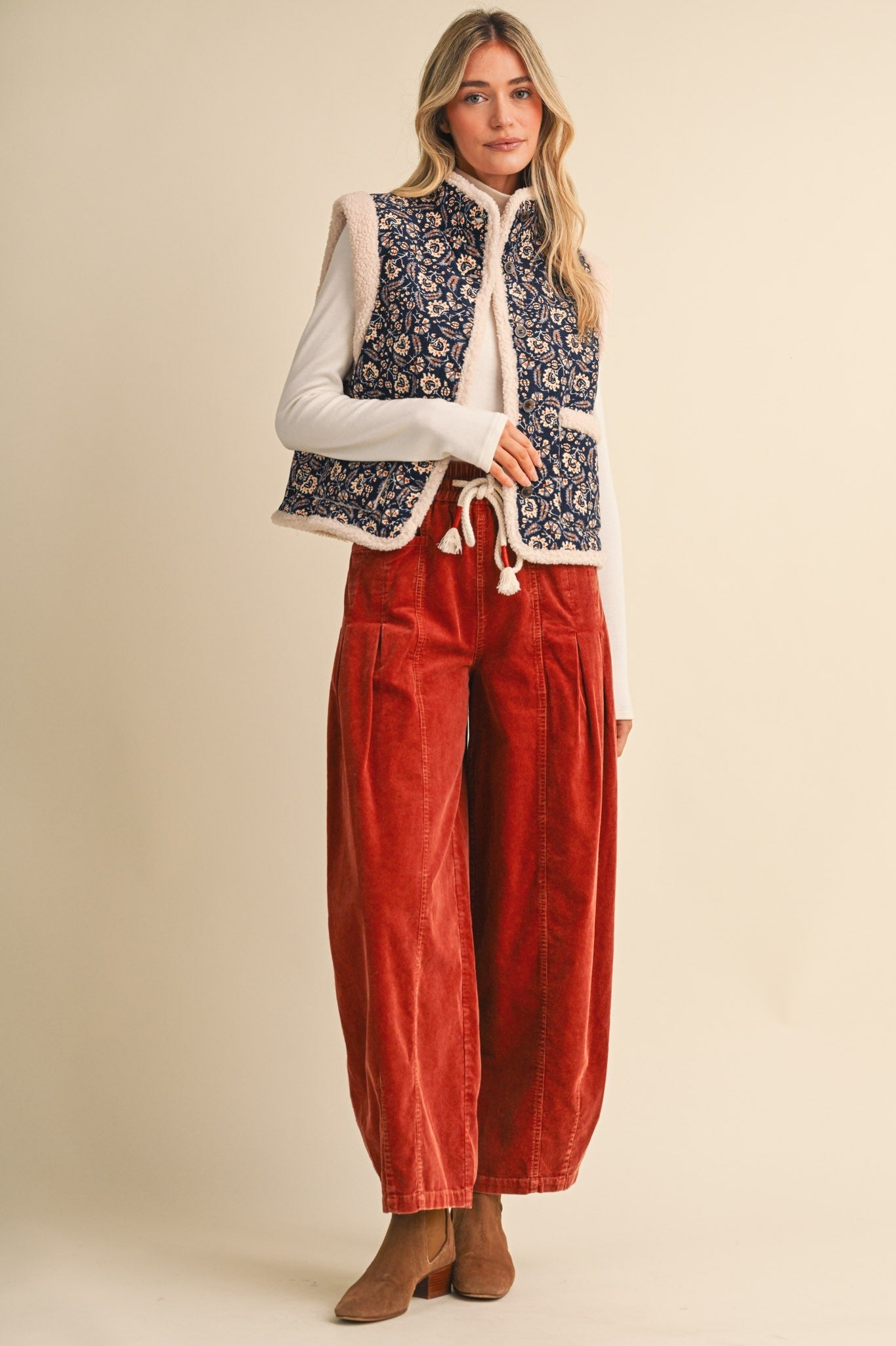 Paisley Passage Sherpa Lined Paisley Vest - Westly