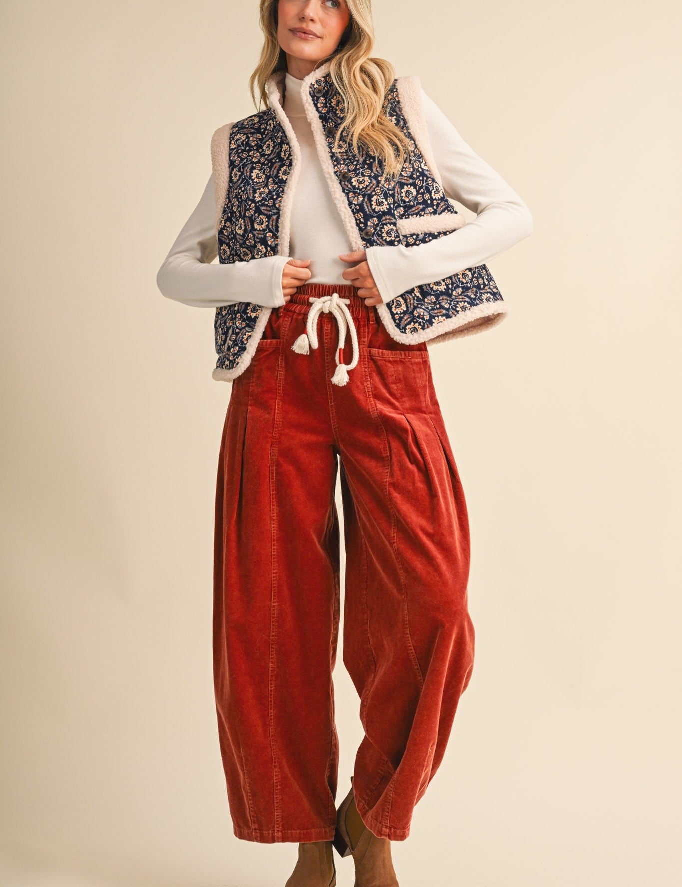 Paisley Passage Sherpa Lined Paisley Vest - Westly