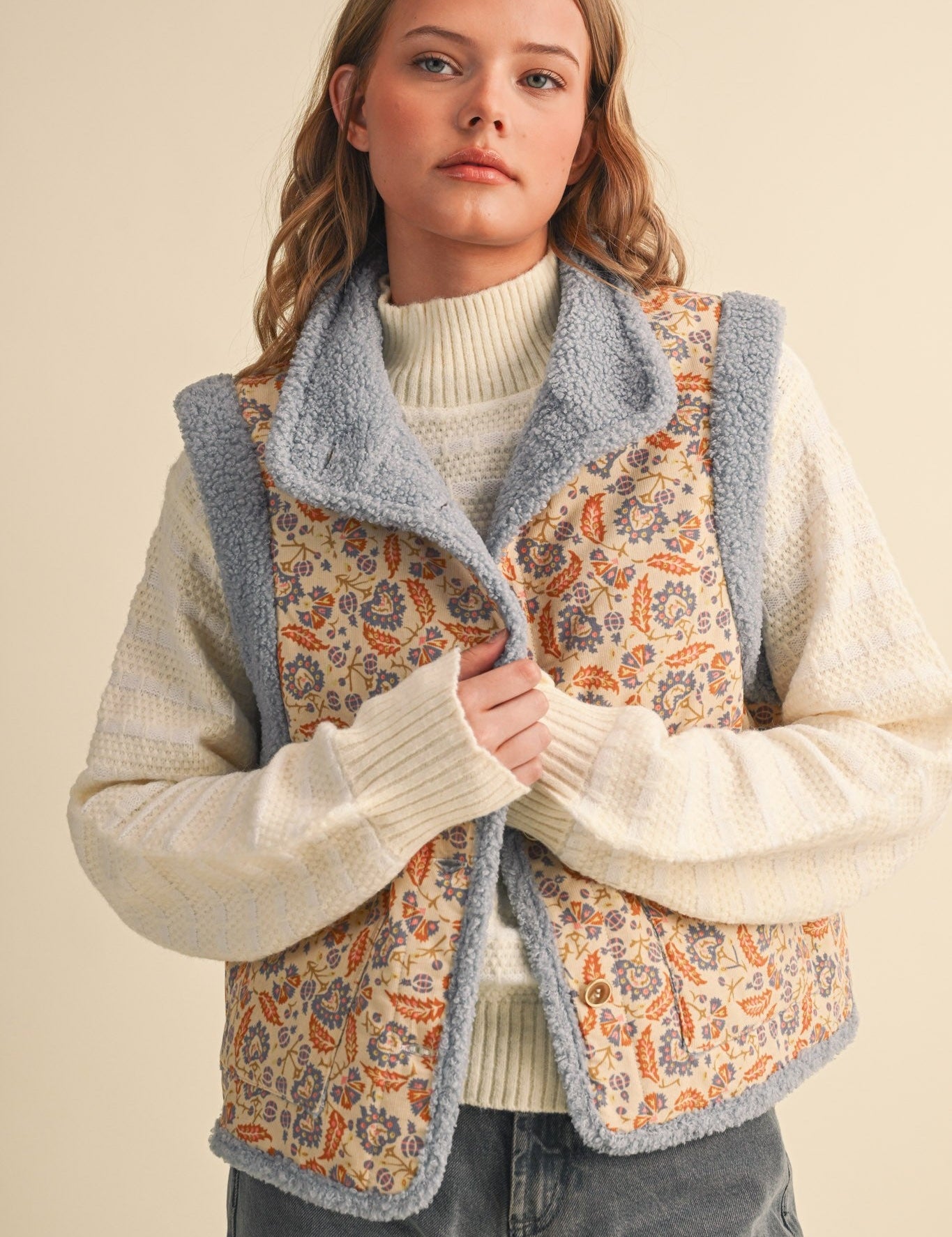 Paisley Passage Sherpa Lined Paisley Vest - Westly