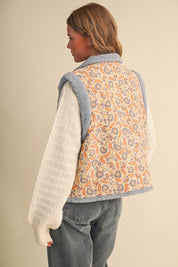 Paisley Passage Sherpa Lined Paisley Vest in Cream Paisley, photo 11