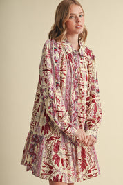 Paisley Promenade Button Down Mini Dress - Westly