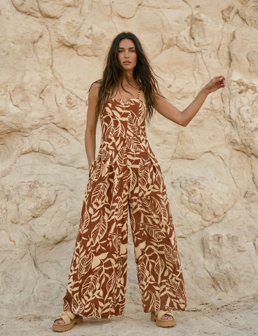 Palmera Tropical - Print Wide - Leg Jumpsuit - Westly