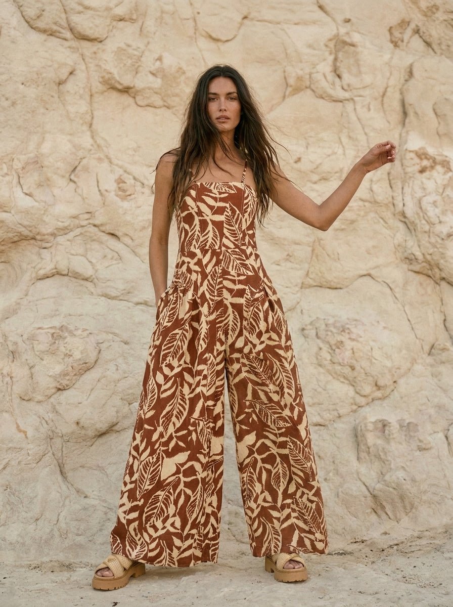 Palmera Tropical - Print Wide - Leg Jumpsuit - Westly
