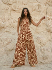 Palmera Tropical - Print Wide - Leg Jumpsuit - Westly