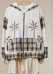 Palmetto Waffle Knit Zip - Up Hoodie - Westly
