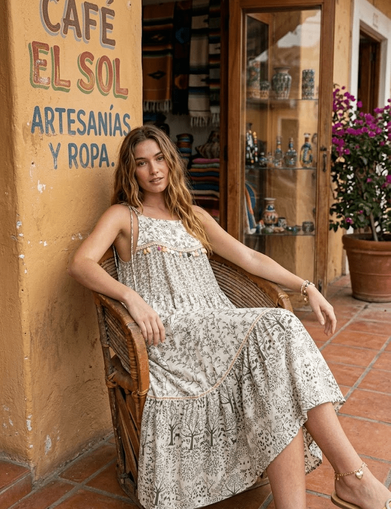 Paloma Printed Tiered Maxi Dress - Westly