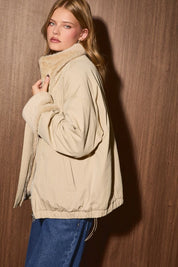 Parkside Reversible Faux Fur Jacket in Beige - product photo 4