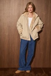 Parkside Reversible Faux Fur Jacket in Beige - product photo 6