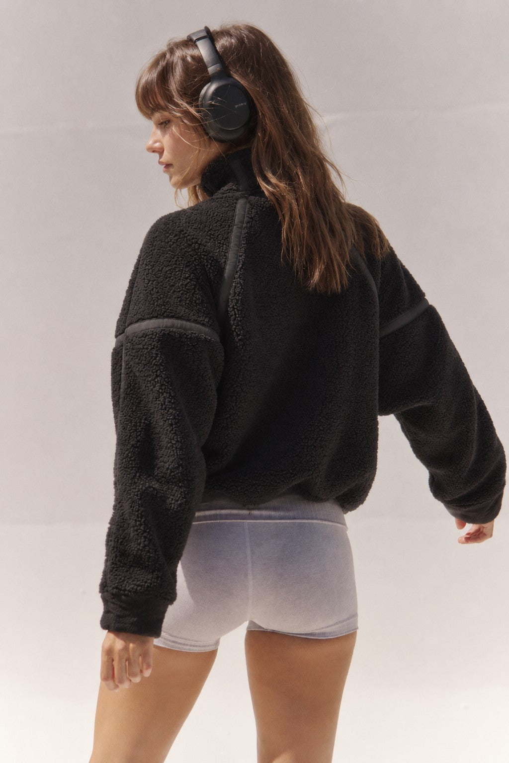 Parkside Sherpa Half-Zip Pullover - Black