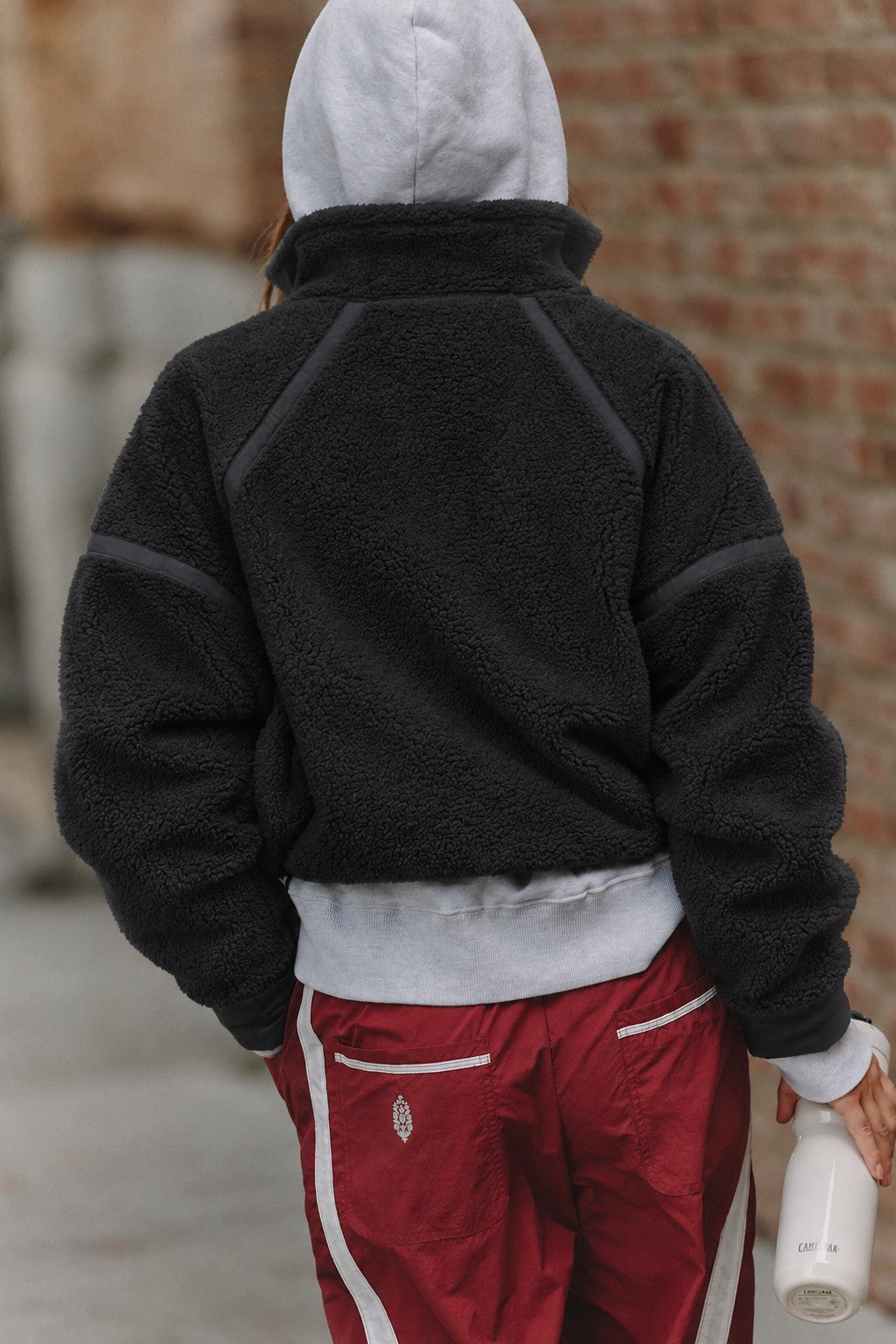 Parkside Sherpa Half-Zip Pullover - Black