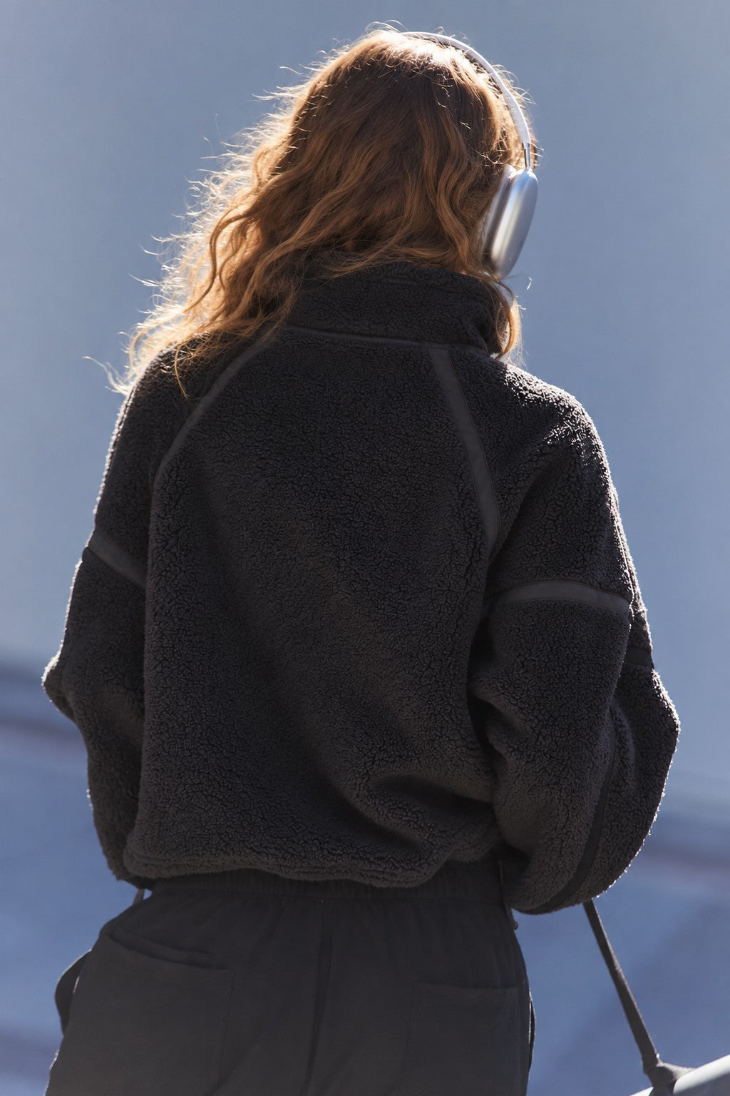 Parkside Sherpa Half-Zip Pullover - Black