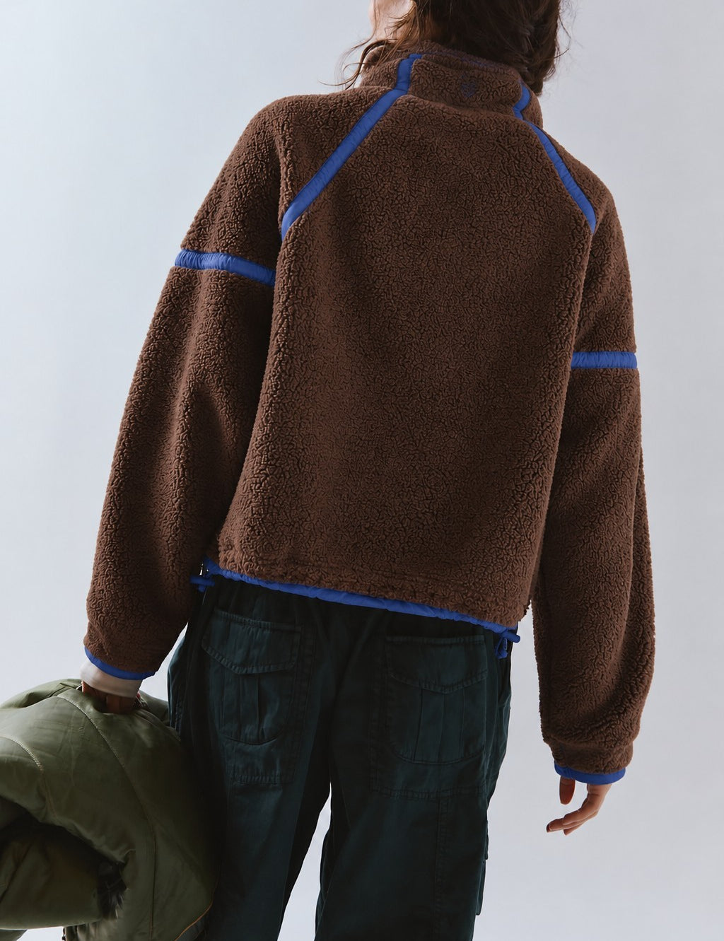 Parkside Sherpa Half-Zip Pullover - Brown