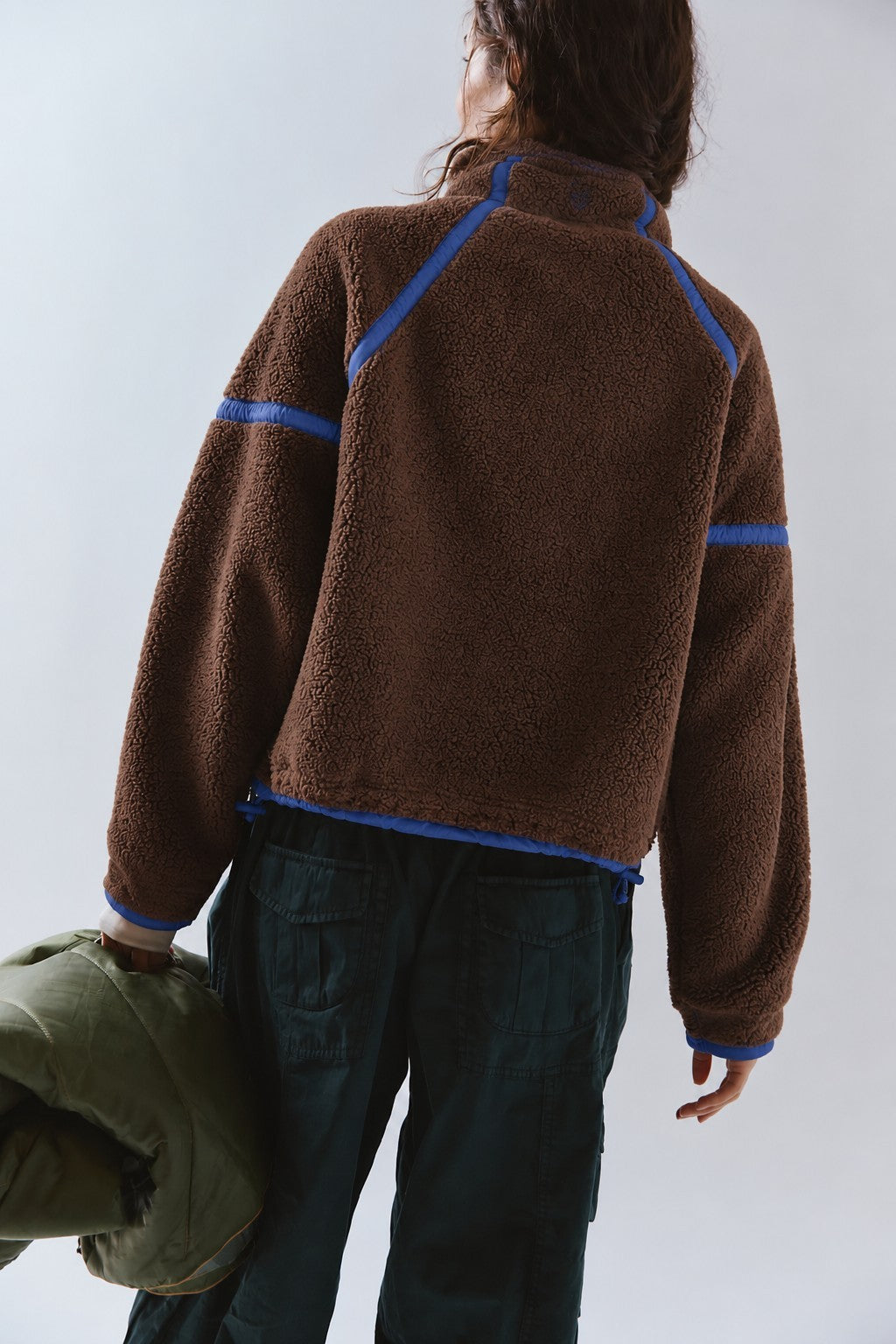 Parkside Sherpa Half-Zip Pullover - Brown