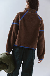 Parkside Sherpa Half-Zip Pullover - Brown