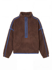 Parkside Sherpa Half-Zip Pullover - Brown