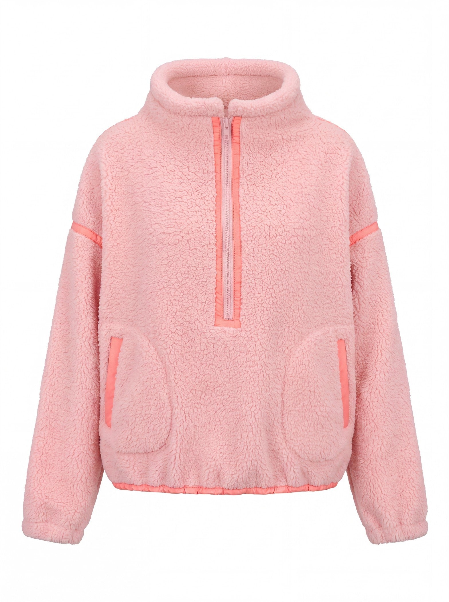 Parkside Sherpa Half-Zip Pullover - Pink