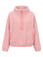 Parkside Sherpa Half-Zip Pullover - Pink